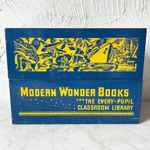 Modern Wonder Books Metal Box 1940s The Every-Pupil Classroom Library - No Books